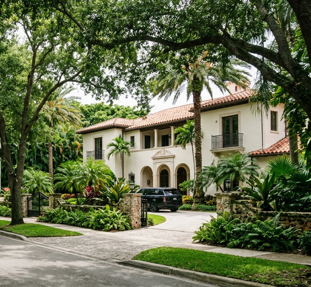 Scenic street views in Florida for clients moving to Coral Gables with real estate expert Alejandro Bernal.